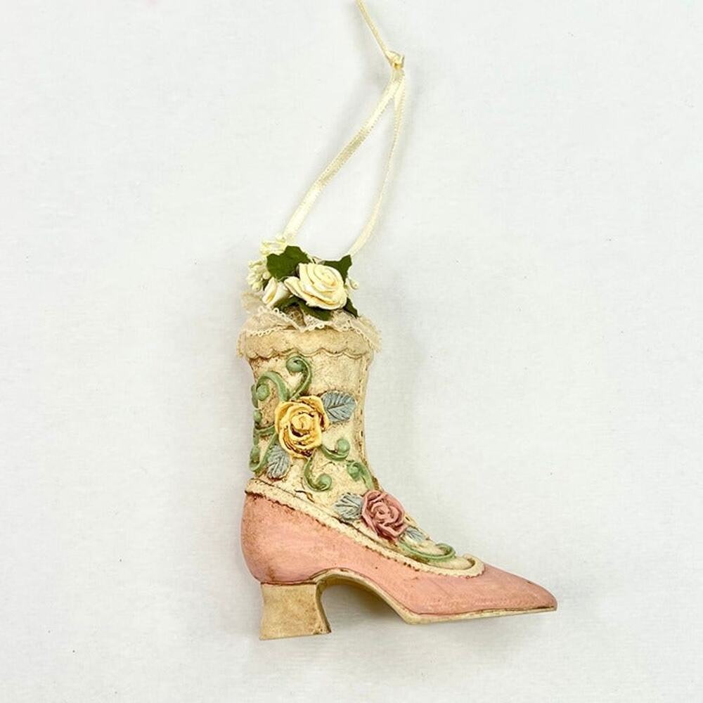 Vintage Victorian Boot Resin Ornament